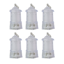 A grid of six identical clear plastic lanterns is displayed against a plain white background.