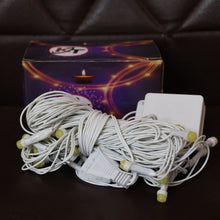 Plug-in warm LED decorative fairy lights on flexible wire