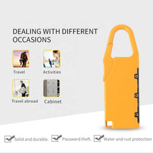 Compact combination lock suitable for lockers and backpacks.