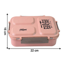 Leakproof lunch box with three partitions for hassle-free meal storage