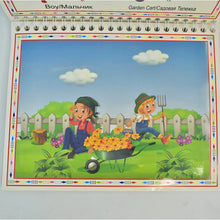 Colorful illustrations appearing on Magic Water Drawing Book pages
