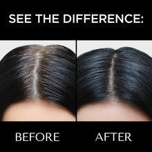 Magic Hairline Color Powder applied for instant root touch-up