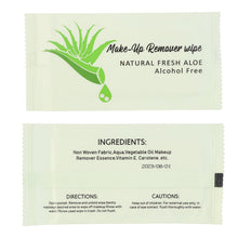 Individually wrapped aloe makeup remover wipes for hygiene and convenience