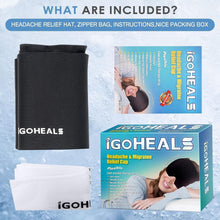 Warm compress head therapy cap for soothing migraine pain
