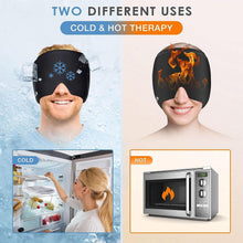 Reusable ice pack head wrap for cooling migraine relief