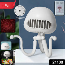 Portable USB mini fan with flexible tripod stand for desktop use