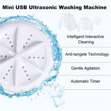 A mini portable washing machine in a compact setting, perfect for dorms or camping trips.