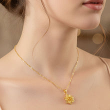 Traditional style gold pendant necklace for women