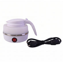 Space saving travel kettle that collapses flat for packing