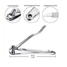 Size comparison of stainless steel nail cutter for easy portability