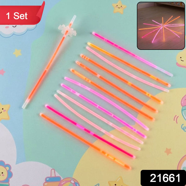 Flexible glow light sticks activating vibrant neon glow