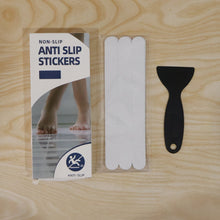 Application of anti-slip strips on bathroom floor for safety