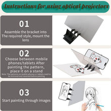 Assembly components for kids drawing projector board kit