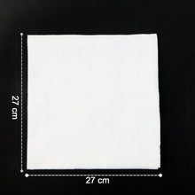 Multicolor tissue paper elegantly folded and used as a disposable table napkin.