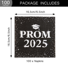 Disposable paper Prom 2025 napkins showcasing size and quality