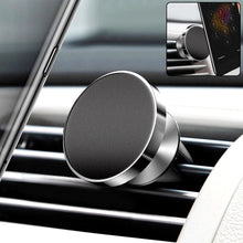 Rotating magnetic phone holder securely mounted inside car