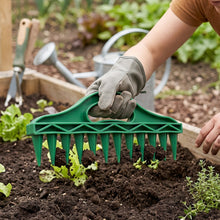Garden dibber punch for quick and even seed planting
