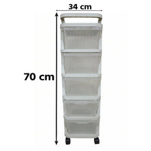 Portable plastic drawer organizer with wheels for clothes and toys