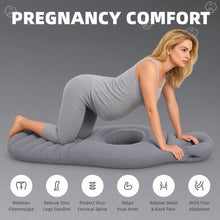 Pregnancy pillow belly hole view