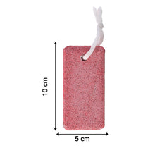 Size comparison image of rectangular foot pumice stone