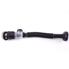 Flexible bathroom drain pipe in black color, fits most sinks