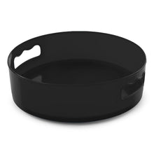 Top-down view of the rotating storage tray with integrated handles.