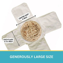 Cloth size label showing dimensions of roti cover cloth