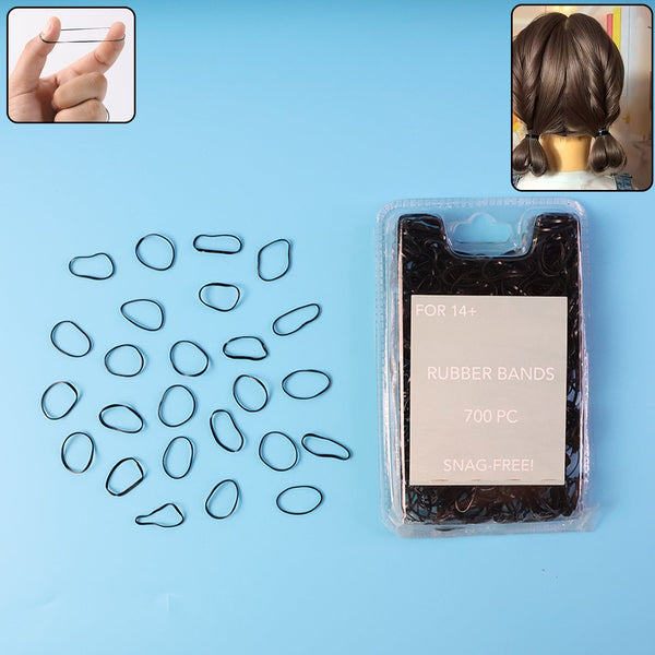 Pack of mini rubber bands for hair styling in transparent box
