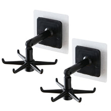 Brown box containing versatile rotatable hooks for home storage solutions.