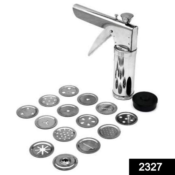 RaceCore kitchen press showcasing its comprehensive set of 15 sev maker attachments.