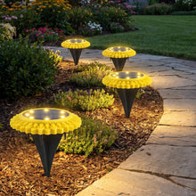 Garden Solar Light 4 Pc Sunflower Waterproof LED Pathway Stake Light (4 Pc Set)
