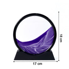 Relaxing liquid motion desk art with a round glass frame, perfect for home or office decor.