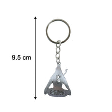 Mahadev religious keychain in durable metal finish