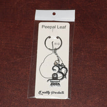 Spiritual metal keychain featuring Om symbol and Shivling icon