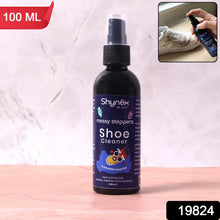 Close-up label of Shoe Cleaner Spray bottle showing product details