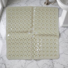 square bath mat with suction grip