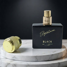 Beautiful Signature Black perfume packaging with elegant design
