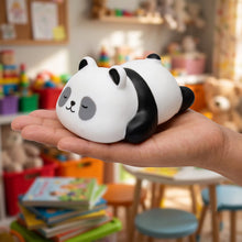 Portable sleeping panda LED night light for nursery and bedside
