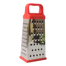 Compact stainless steel kitchen grater and slicer for versatile food prep