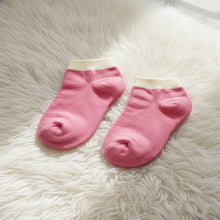 Pink & White Soft Ankle Socks for Kids (1 Pair)
