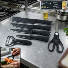 6 in 1 kitchen knife set with stainless steel blades