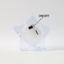 Glowing star-shaped LED tealight candle for festive decoration