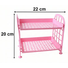 Countertop plastic storage shelf for home organization