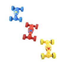 Off road stunt car toy with pull back action for children