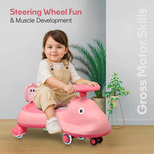 Kids ride on swing car with music, no pedals needed