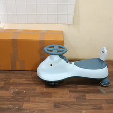 Kids swing scooter car with music and blue shark design