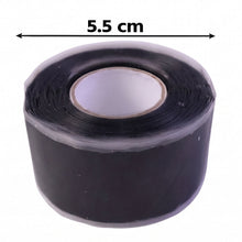 Silicone repair tape in a roll ready for use