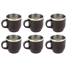 100ML compact stainless steel cappuccino mug from Apex six piece set