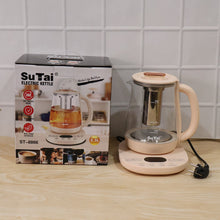 Electric glass tea kettle with LED and precise temperature control