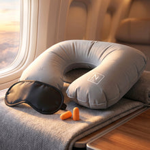 Memory foam travel pillow and sleep accessories set